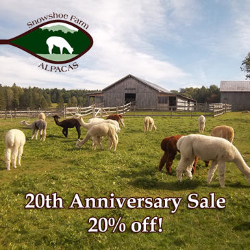 20th anniversary sale - Snowshoe Farm Alpacas